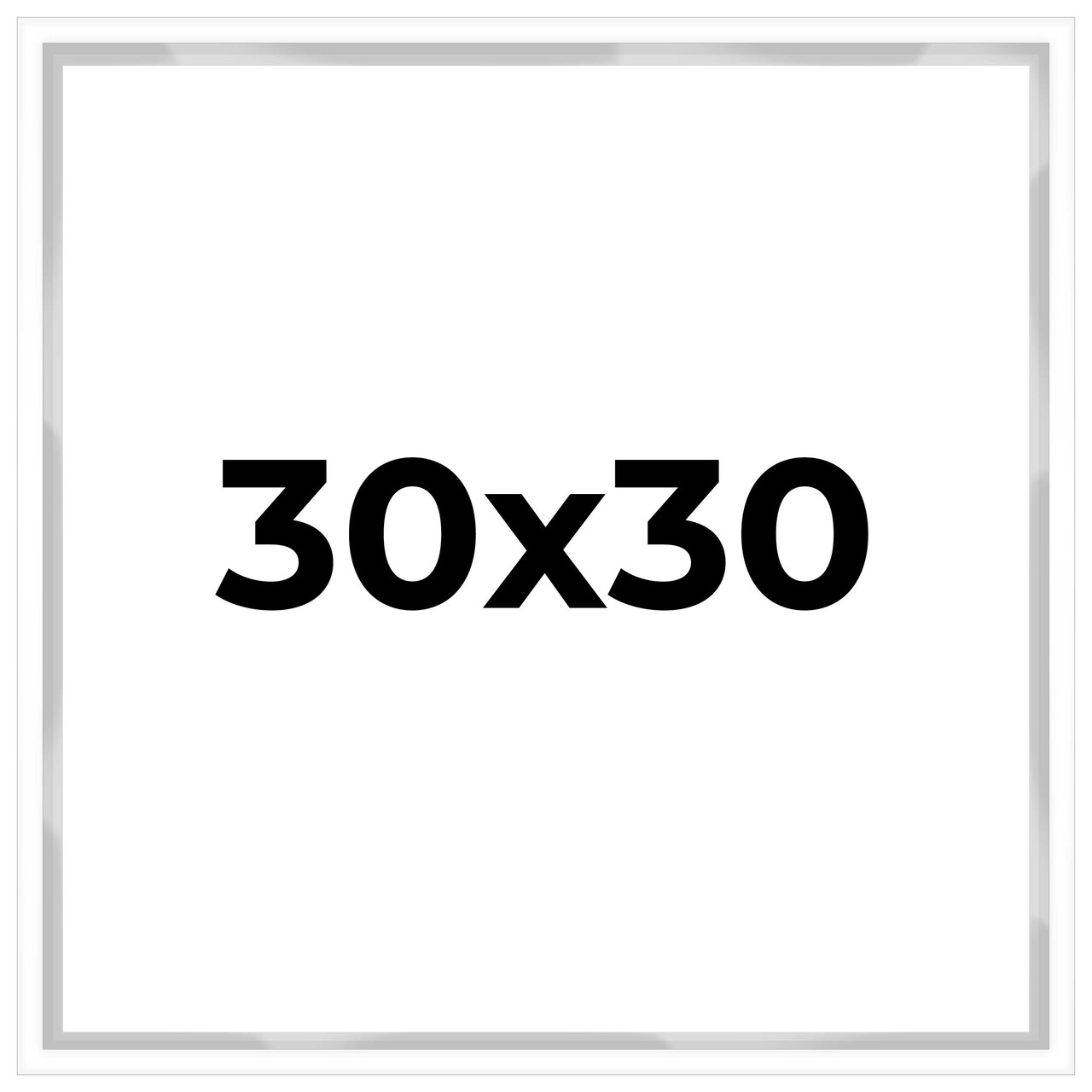 Square Shadow Box 3/4" Depth White Picture Frame - UV Acrylic, Backing, Hanging Hardware